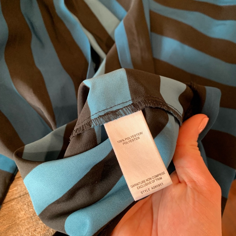Jacob | Black & Blue Striped Dress - Picture 7 of 7
